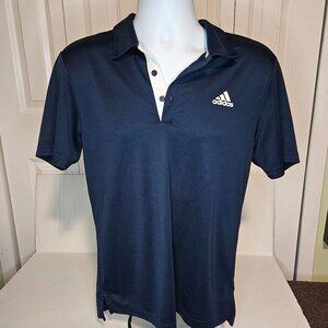 Adidas Short Sleeve Polo. Size Small. Navy Blue
